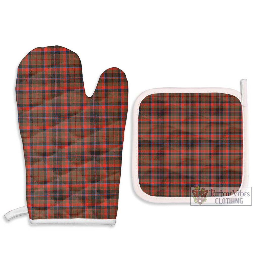 Cumming Hunting Weathered Tartan Combo Oven Mitt & Pot-Holder Combo 1 Oven Mitt & 2 Pot-Holder White - Tartan Vibes Clothing