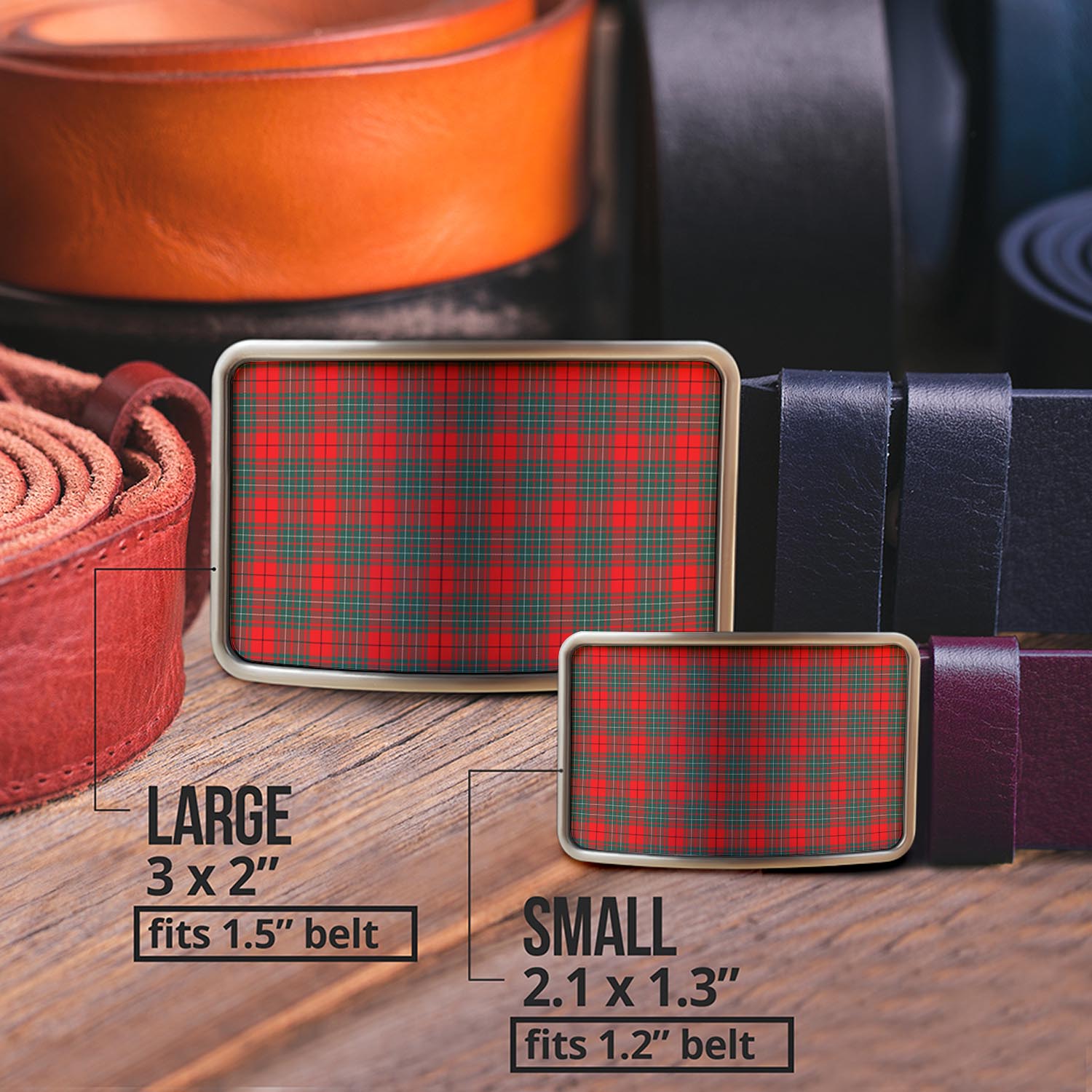 Cumming Modern Tartan Belt Buckles - Tartan Vibes Clothing