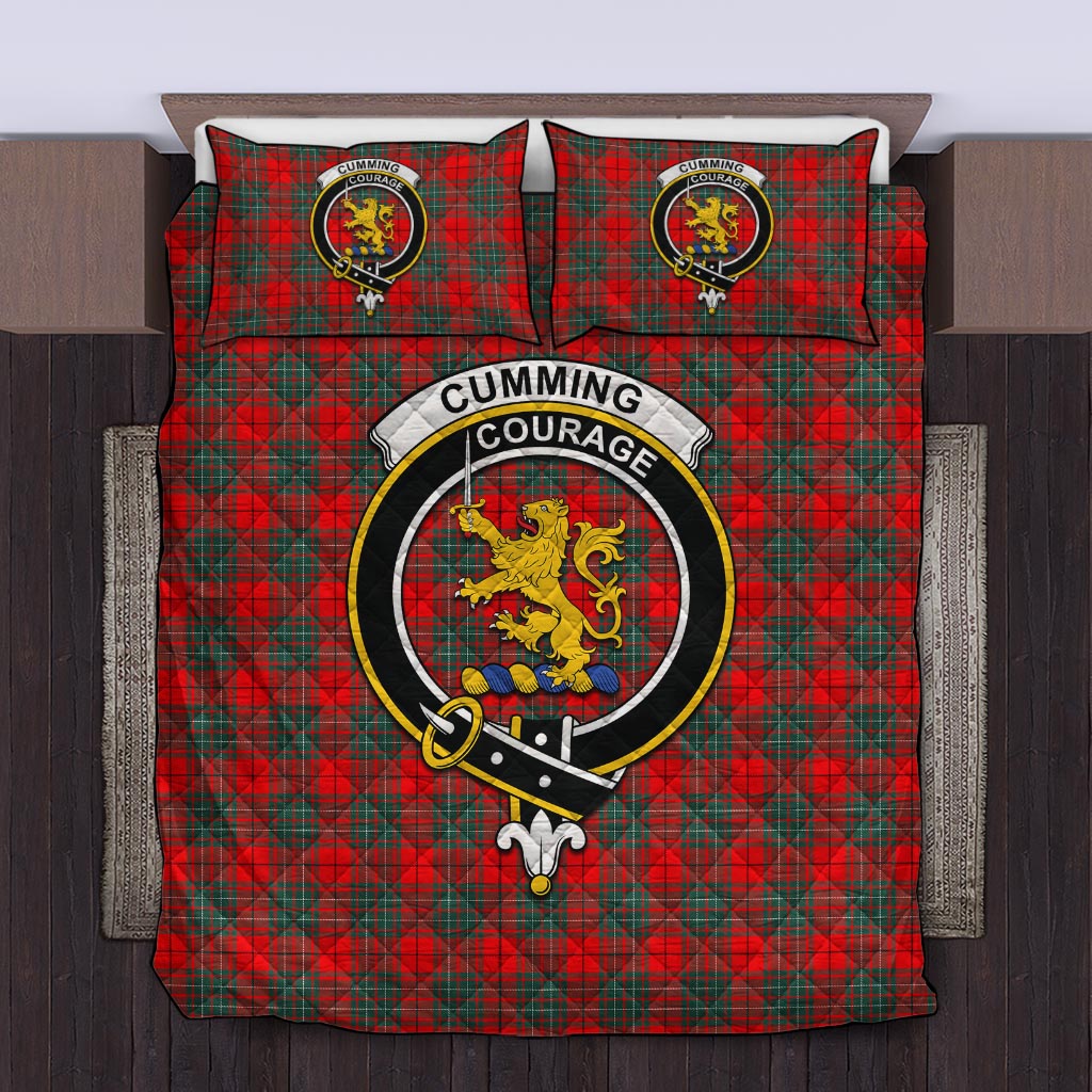 Cumming Modern Tartan Quilt Bed Set with Family Crest Twin - Tartan Vibes Clothing