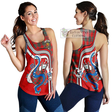 Cumming Modern Tartan Women's Racerback Tanks with Epic Bagpipe Style