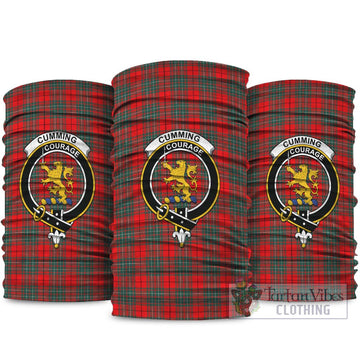 Cumming Modern Tartan Neck Gaiters, Tartan Bandanas, Tartan Head Band with Family Crest