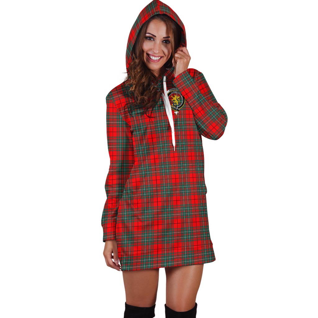 Cumming Modern Tartan Hoodie Dress with Family Crest - Tartan Vibes Clothing