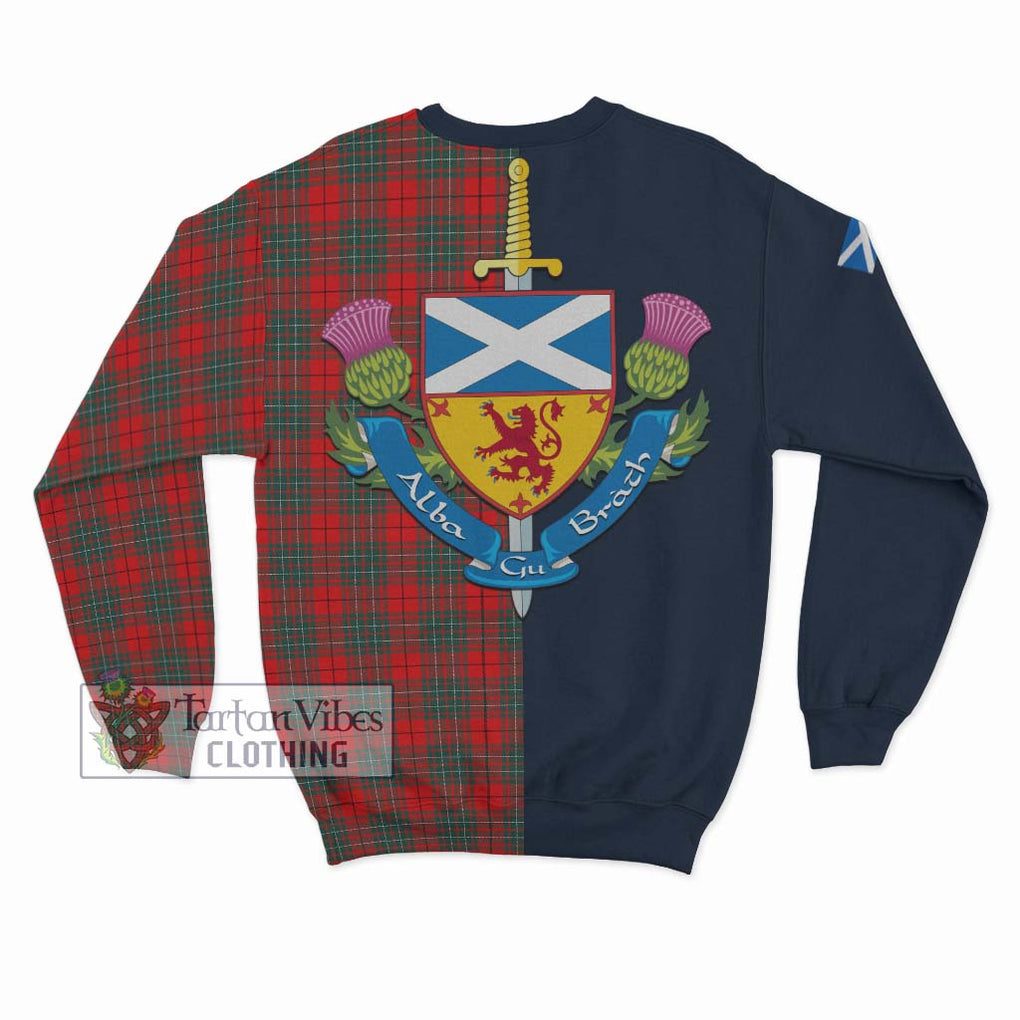 Tartan Vibes Clothing Cumming Modern Tartan Sweatshirt with Scottish Lion Royal Arm Half Style