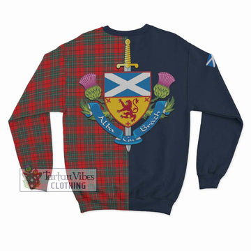 Cumming Modern Tartan Sweatshirt Alba with Scottish Lion Royal Arm Half Style