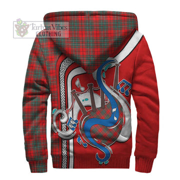 Cumming Modern Tartan Sherpa Hoodie with Epic Bagpipe Style