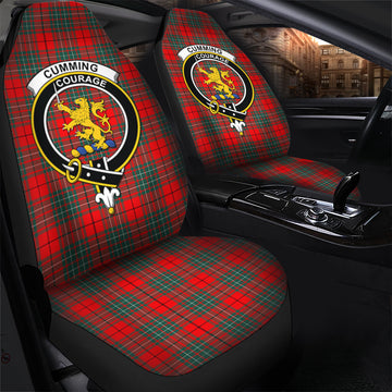 Cumming Modern Tartan Car Seat Cover with Family Crest