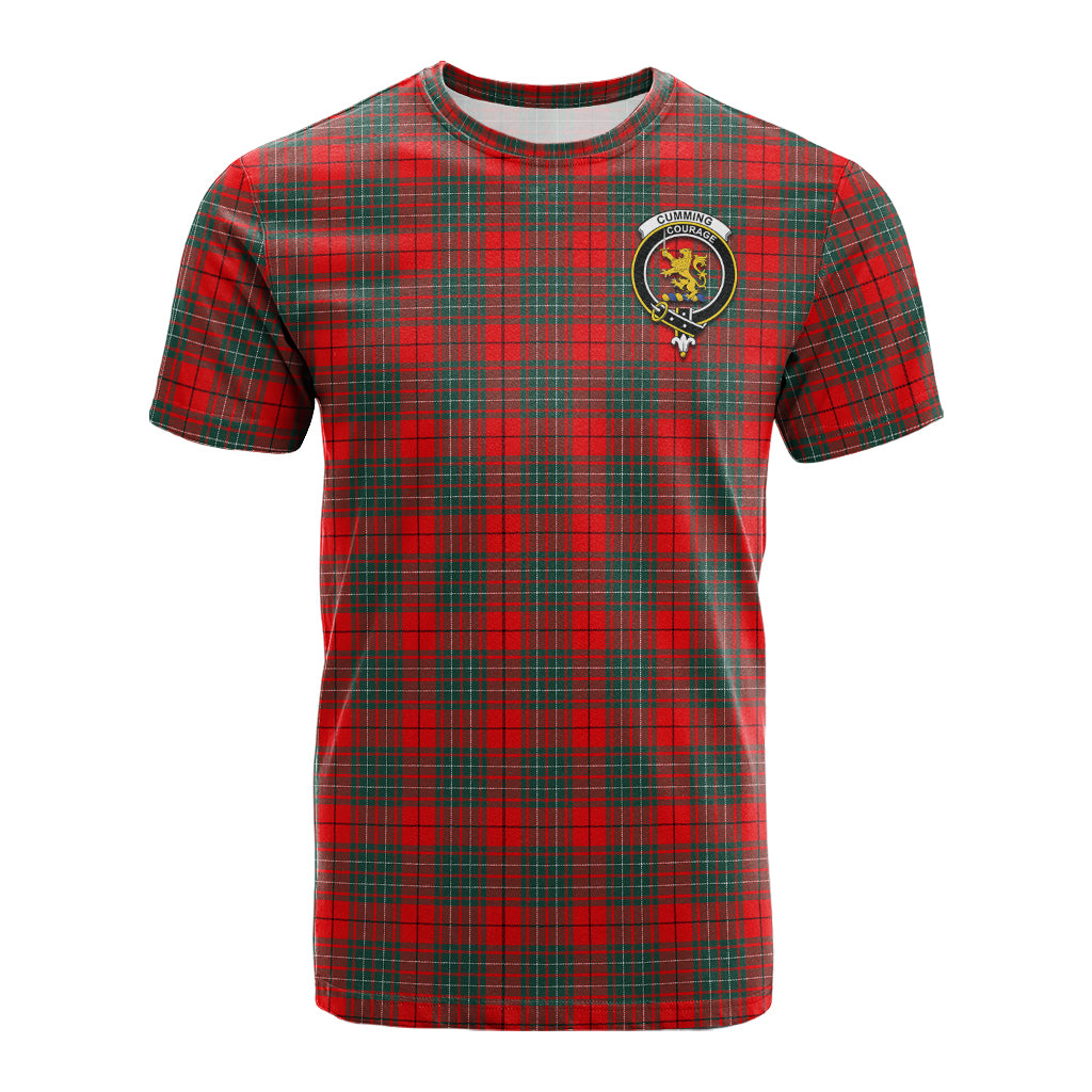 Cumming Modern Tartan T-Shirt with Family Crest - Tartan Vibes Clothing