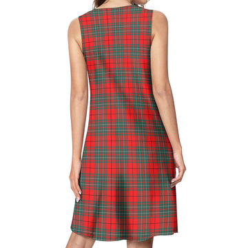 Cumming Modern Tartan Womens Casual Dresses