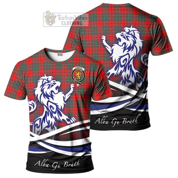 Cumming Modern Tartan Cotton T-shirt with Alba Gu Brath Regal Lion Emblem