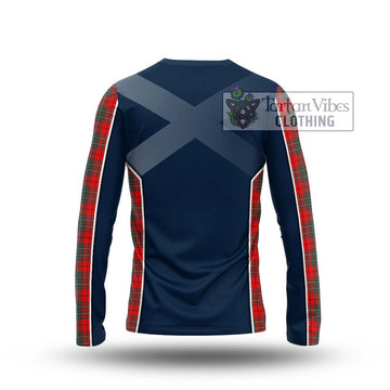 Cumming Modern Tartan Long Sleeve T-Shirt with Family Crest and Lion Rampant Vibes Sport Style