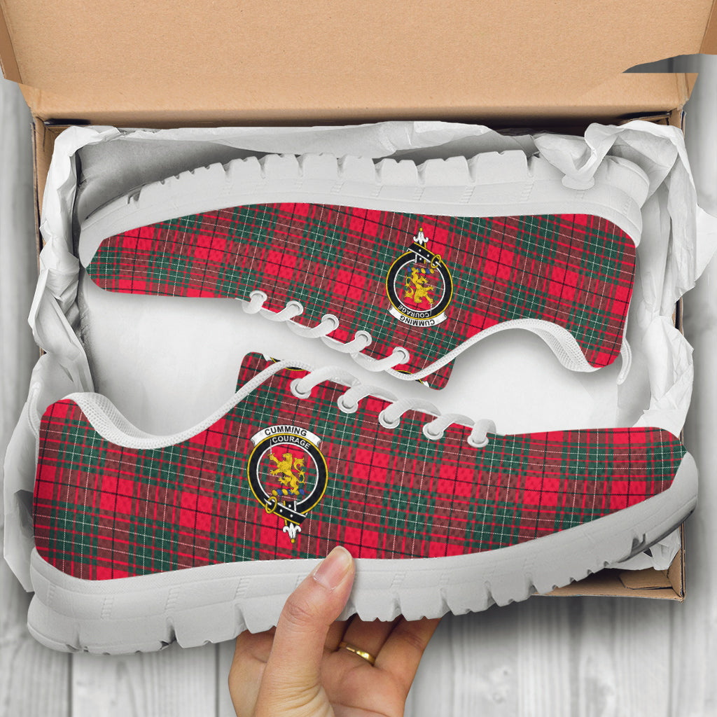 Cumming Modern Tartan Sneakers with Family Crest - Tartan Vibes Clothing