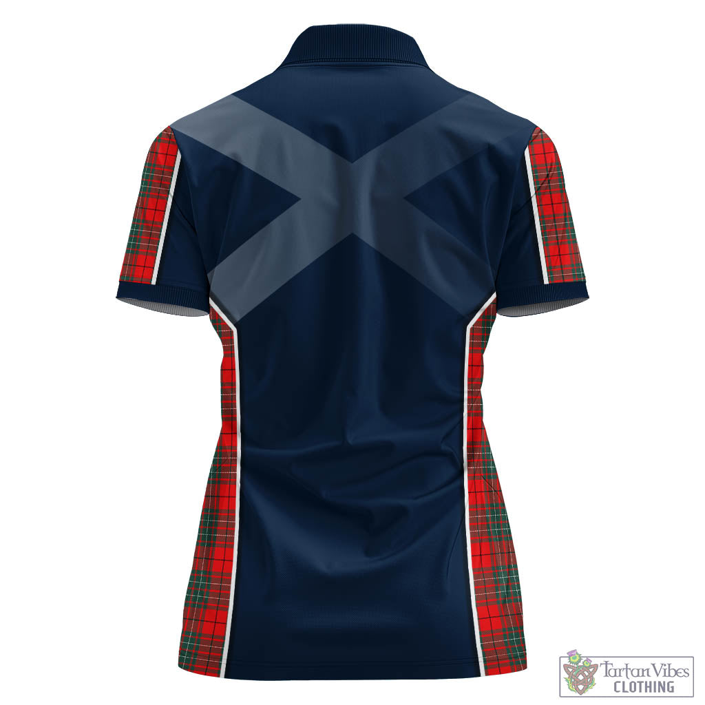 Tartan Vibes Clothing Cumming Modern Tartan Women's Polo Shirt with Family Crest and Lion Rampant Vibes Sport Style