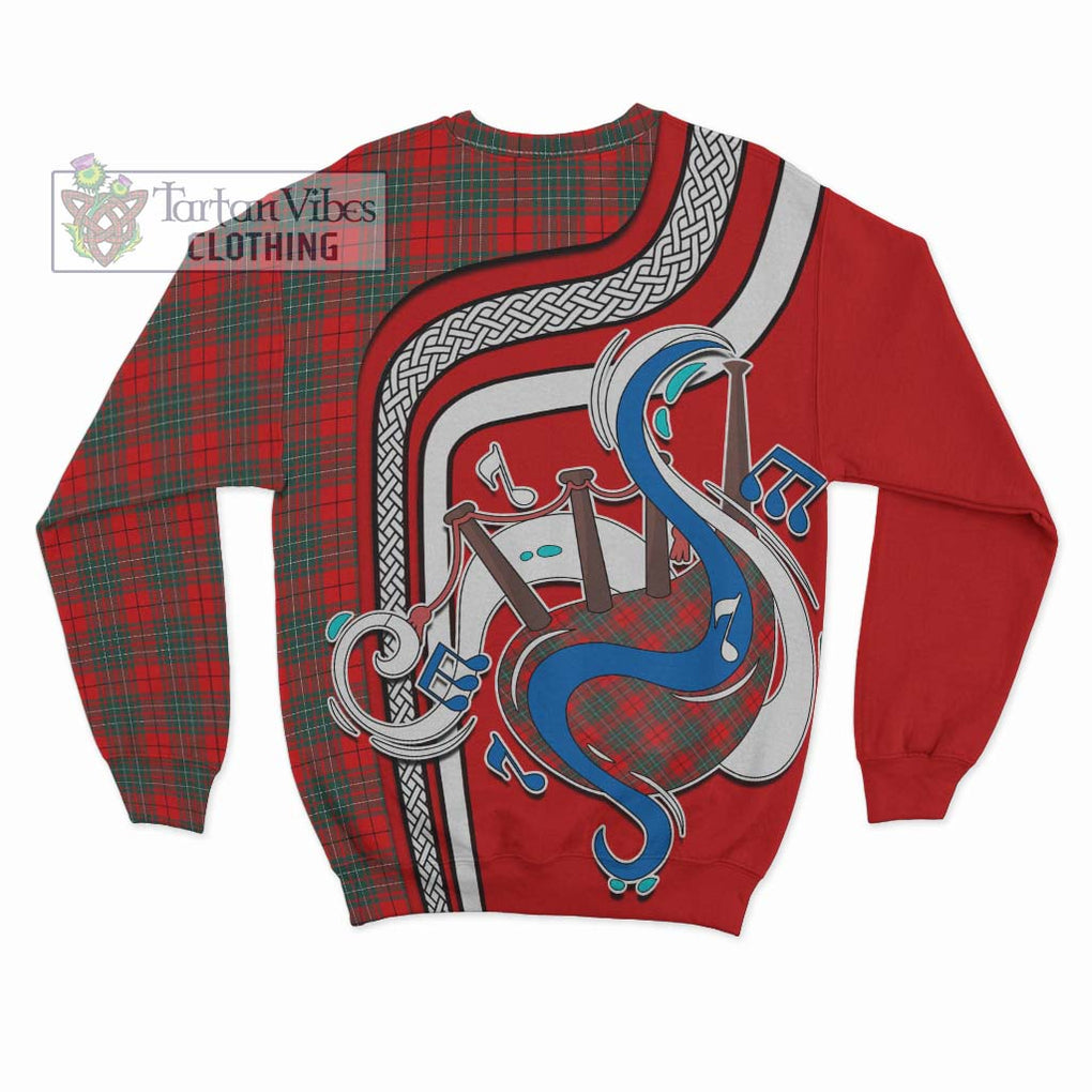 Cumming Modern Tartan Sweatshirt with Epic Bagpipe Style - Tartanvibesclothing Shop