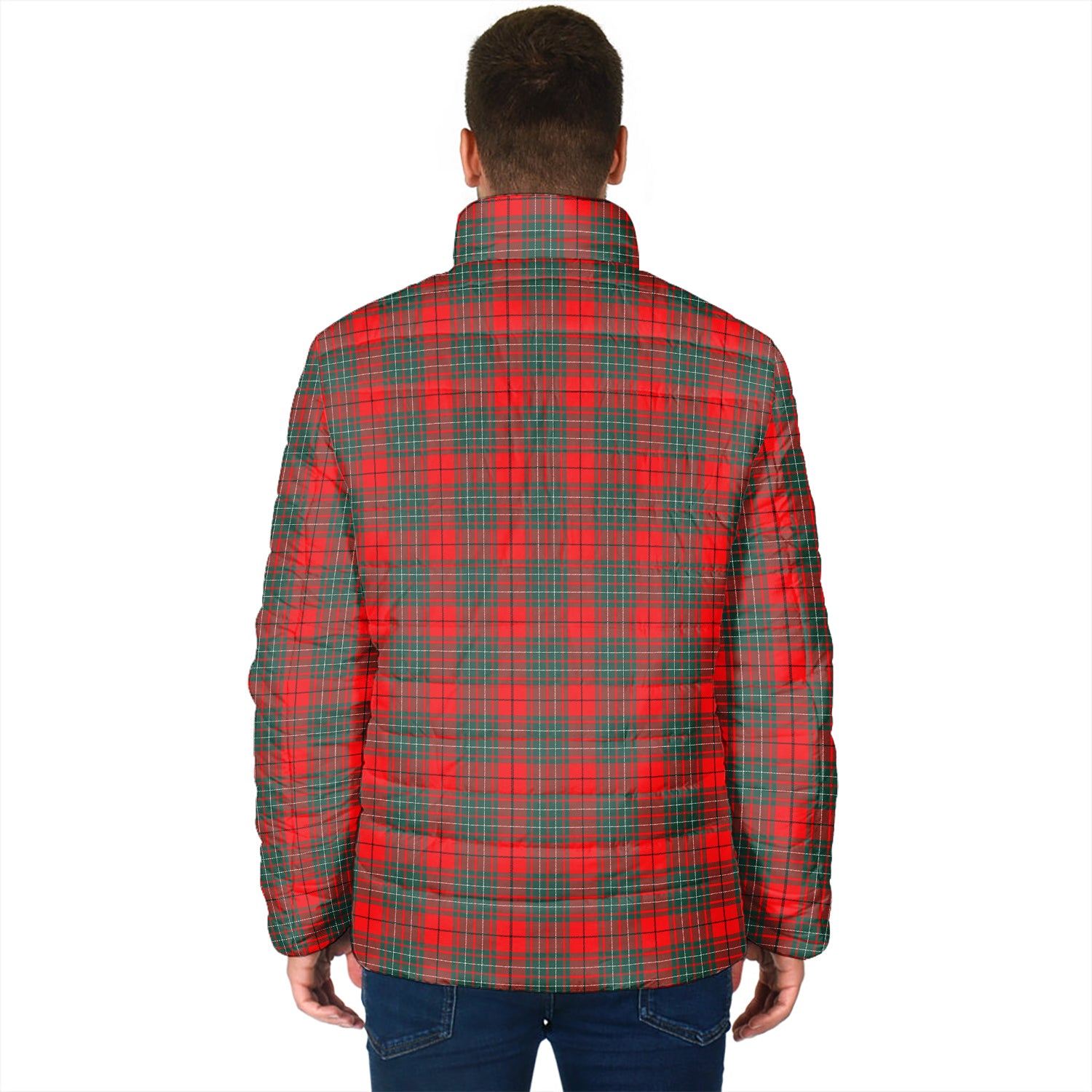 Cumming Modern Tartan Padded Jacket with Family Crest - Tartan Vibes Clothing