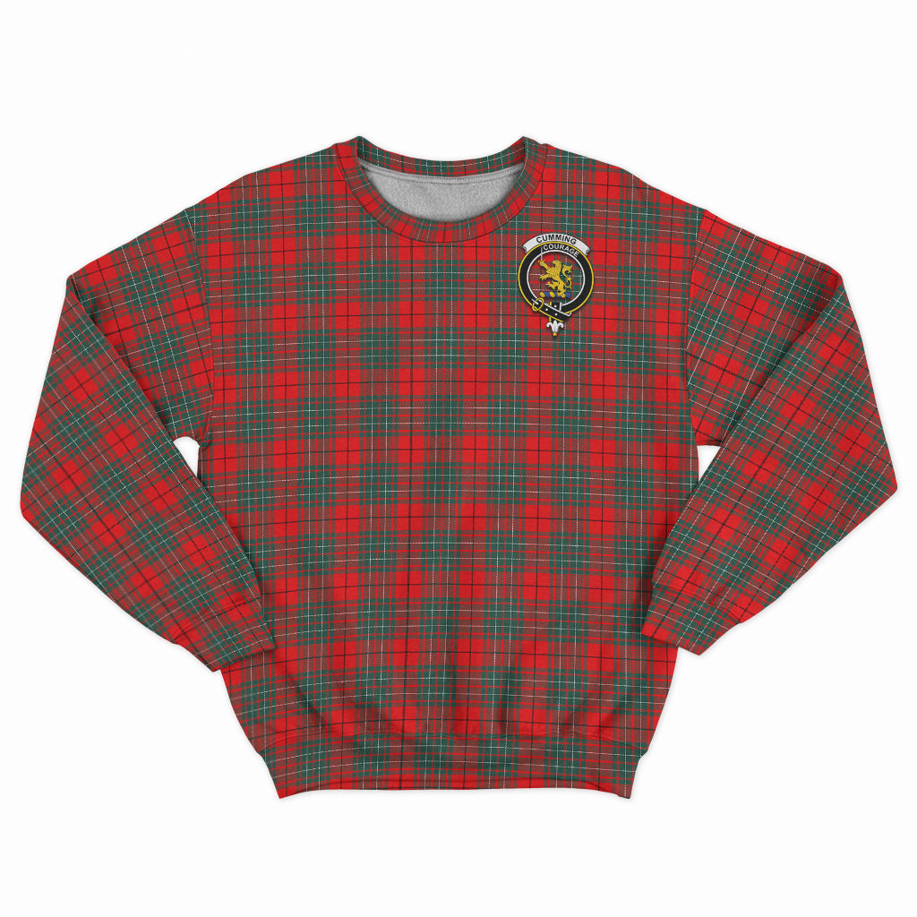 Cumming Modern Tartan Sweatshirt with Family Crest - Tartan Vibes Clothing