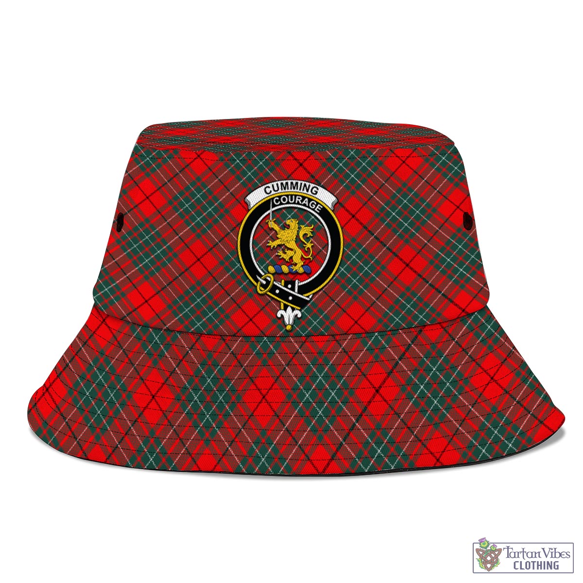 Tartan Vibes Clothing Cumming Modern Tartan Bucket Hat with Family Crest