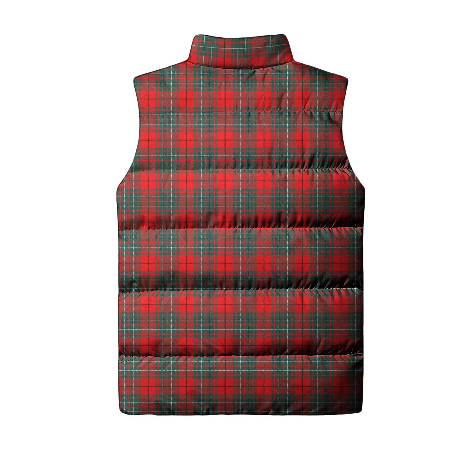 Cumming Modern Tartan Sleeveless Puffer Jacket with Family Crest - Tartanvibesclothing