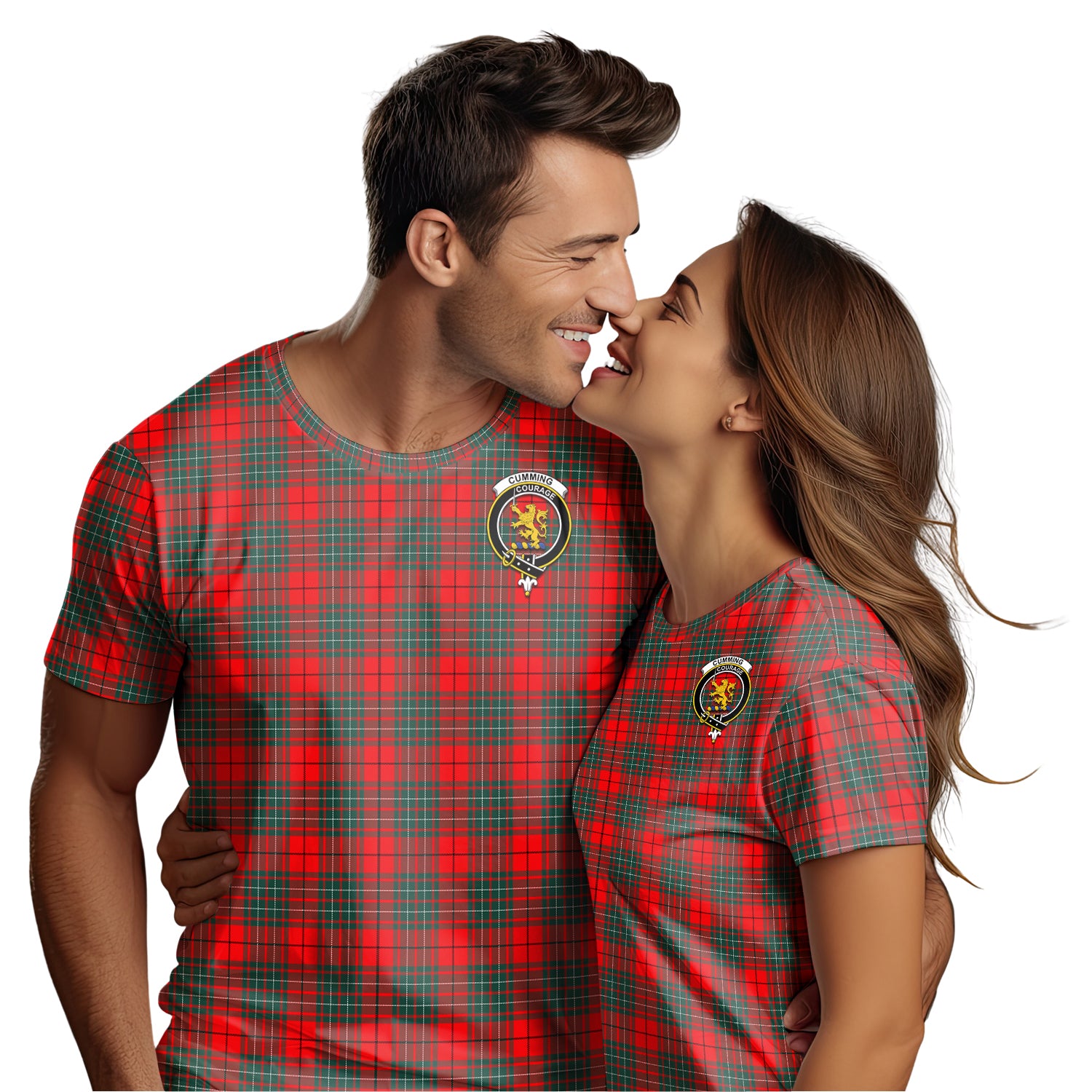 Cumming Modern Tartan T-Shirt with Family Crest - Tartan Vibes Clothing