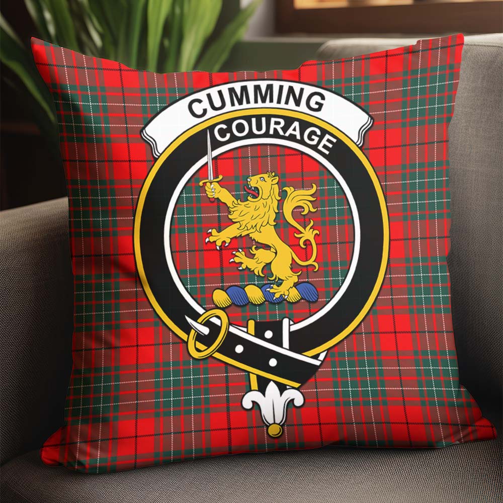 Cumming Modern Tartan Pillow Cover with Family Crest - Tartanvibesclothing