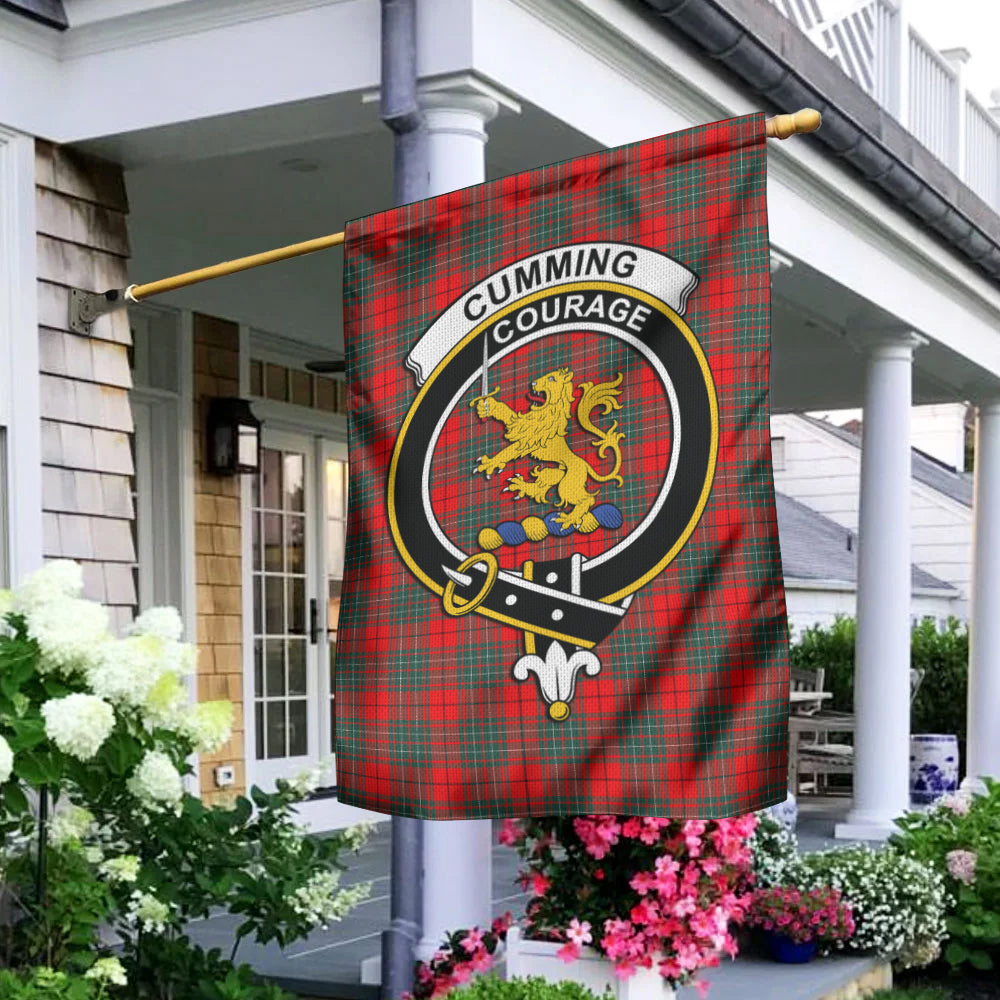 cumming-modern-tartan-flag-with-family-crest