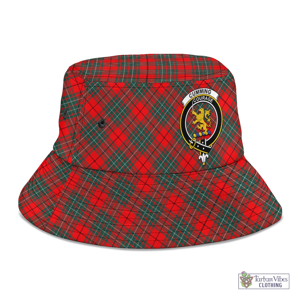 Tartan Vibes Clothing Cumming Modern Tartan Bucket Hat with Family Crest