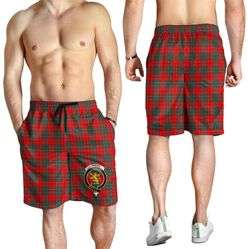 Cumming Modern Tartan Mens Shorts with Family Crest