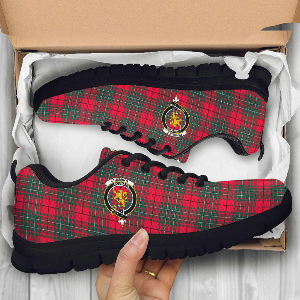 Cumming Modern Tartan Sneakers with Family Crest - Tartan Vibes Clothing