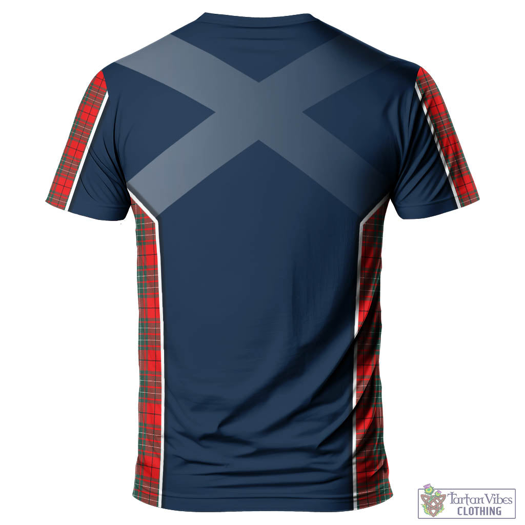 Tartan Vibes Clothing Cumming Modern Tartan T-Shirt with Family Crest and Lion Rampant Vibes Sport Style