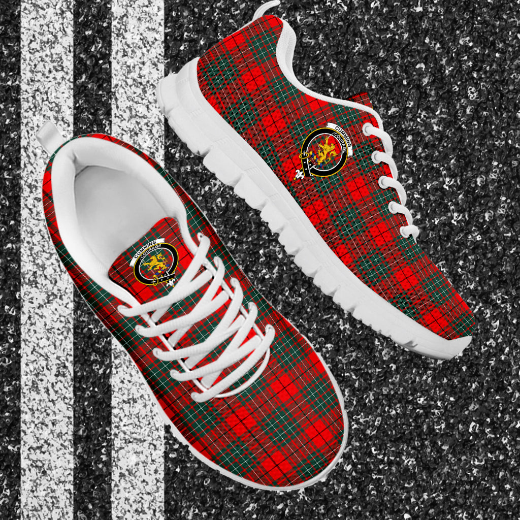 Cumming Modern Tartan Sneakers with Family Crest - Tartan Vibes Clothing