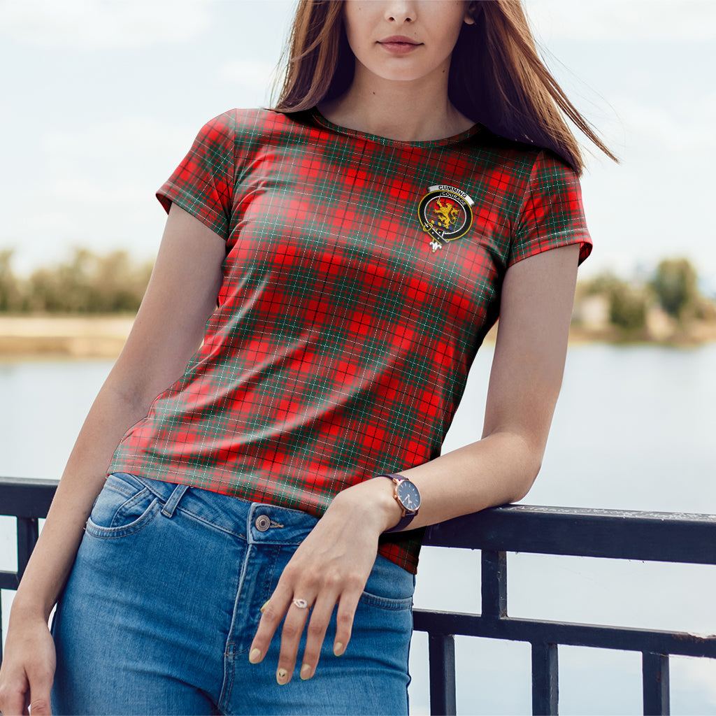 Cumming Modern Tartan T-Shirt with Family Crest - Tartan Vibes Clothing