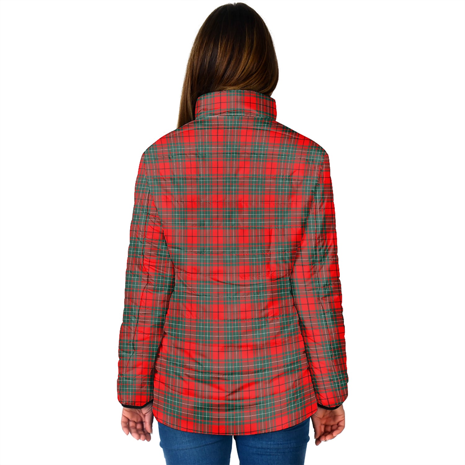 Cumming Modern Tartan Padded Jacket with Family Crest - Tartan Vibes Clothing