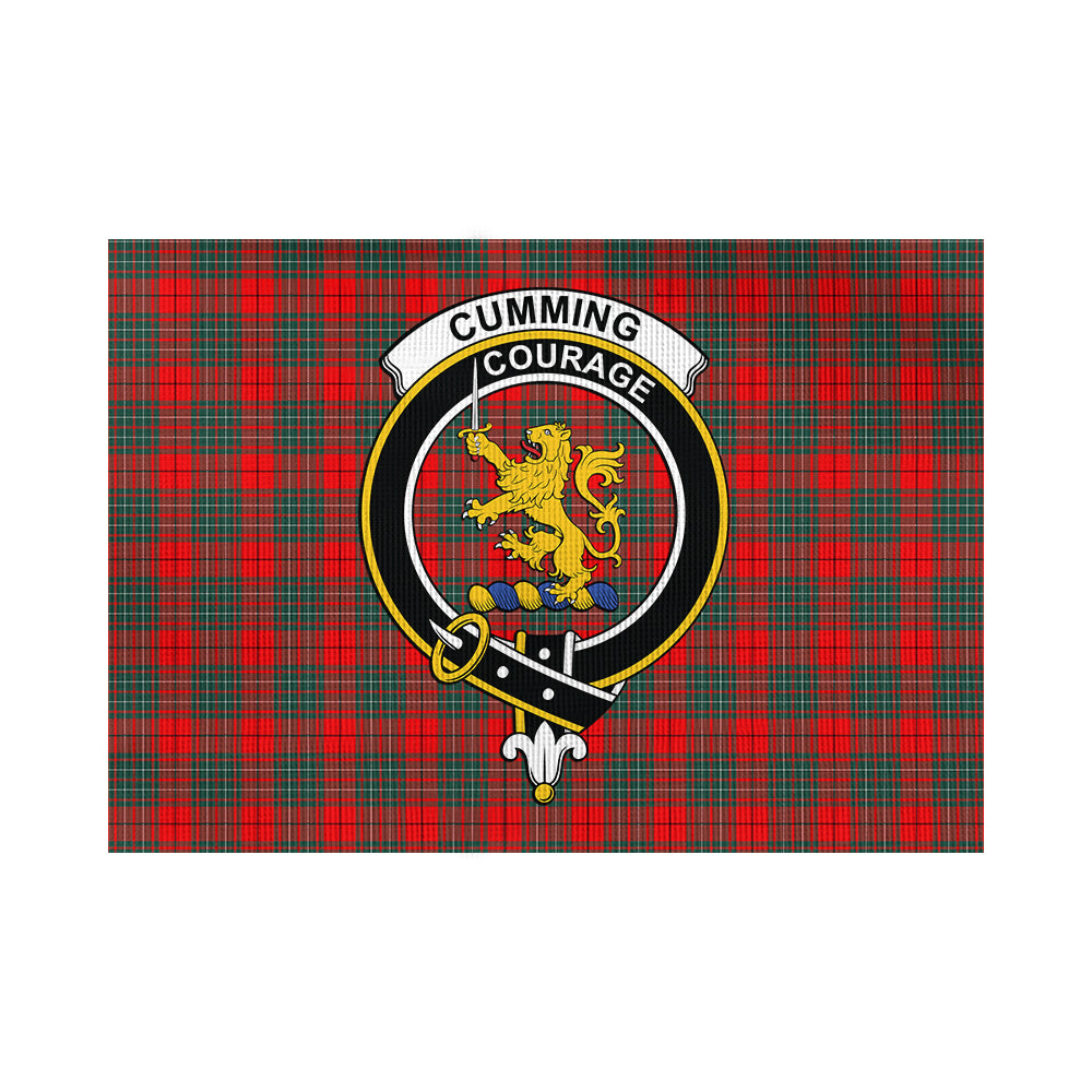 cumming-modern-tartan-flag-with-family-crest