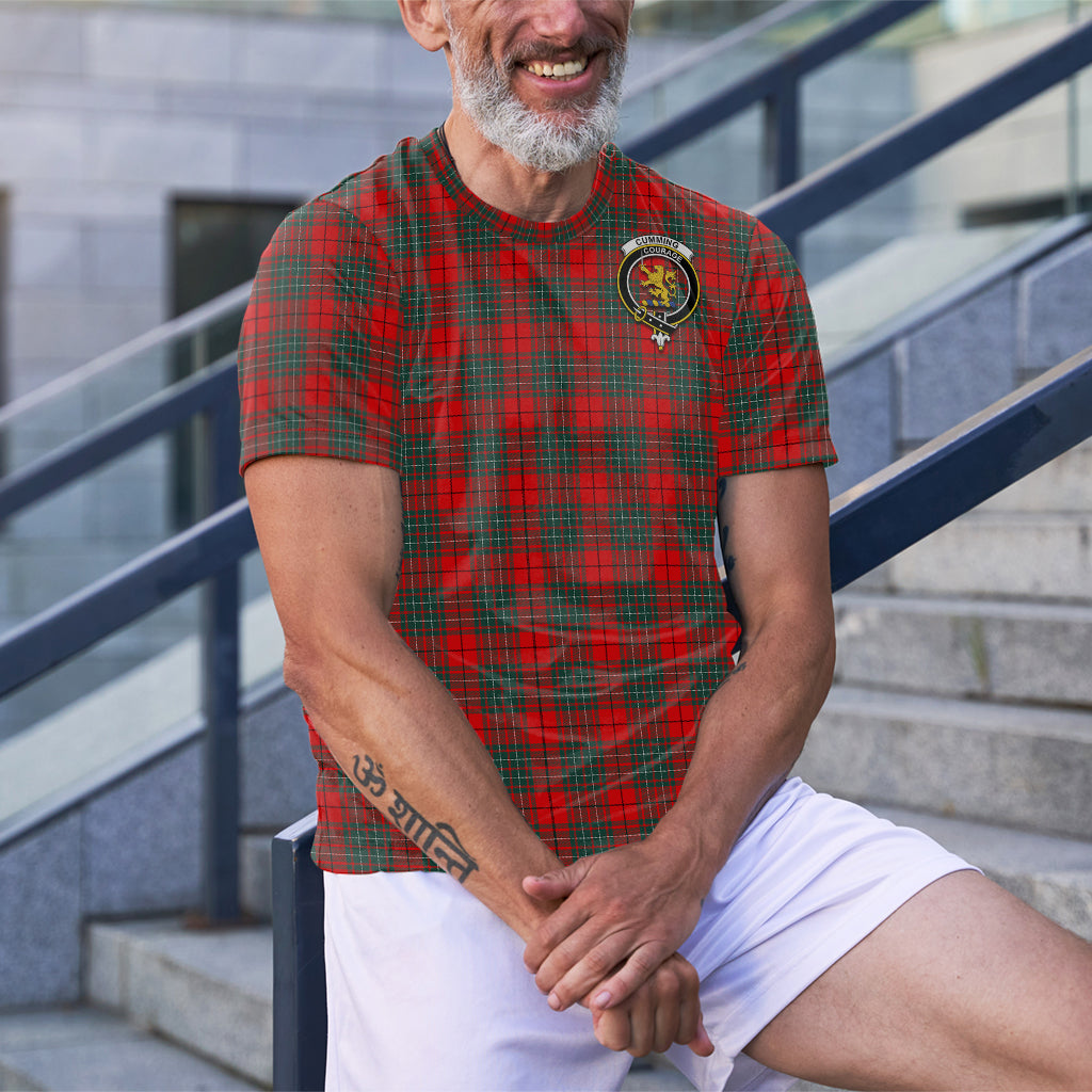 Cumming Modern Tartan T-Shirt with Family Crest - Tartan Vibes Clothing