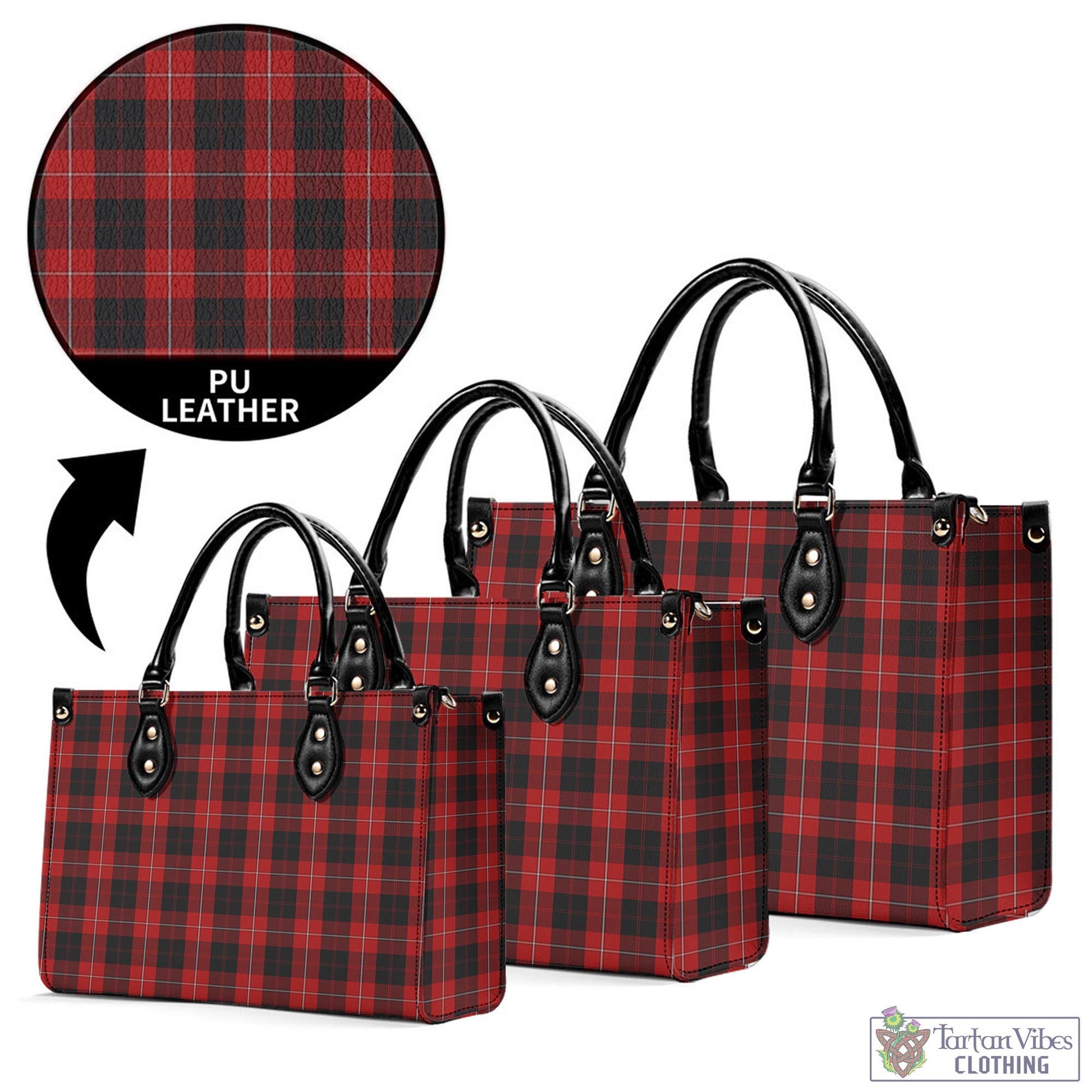 Tartan Vibes Clothing Cunningham Tartan Luxury Leather Handbags