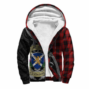 Cunningham Tartan Family Crest Sherpa Hoodie Lion Rampant Royal Thistle Shield Celtic Inspired Unisex S - Tartan Vibes Clothing