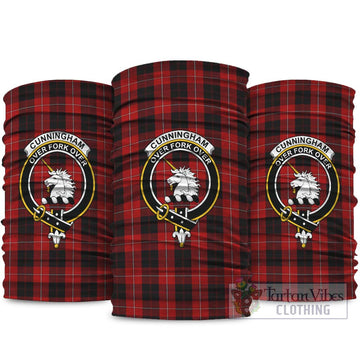 Cunningham Tartan Neck Gaiters, Tartan Bandanas, Tartan Head Band with Family Crest