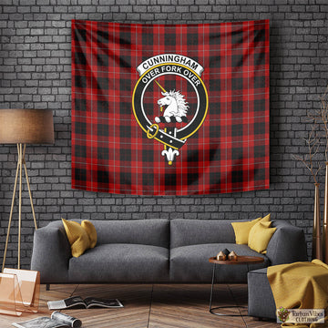 Cunningham Tartan Tapestry Wall Hanging and Home Decor for Room with Family Crest