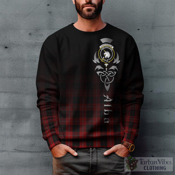 Cunningham Tartan Sweatshirt Featuring Alba Gu Brath Family Crest Celtic Inspired