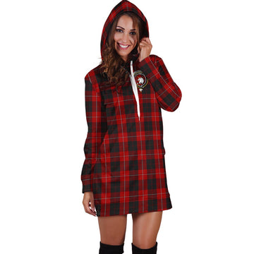 Cunningham Tartan Hoodie Dress with Family Crest