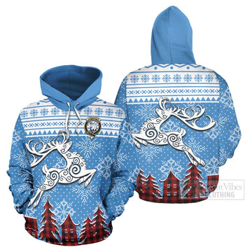 Cunningham Clan Christmas Hoodie Celtic Reindeer Style