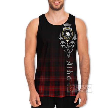 Cunningham Tartan Men's Tank Top Featuring Alba Gu Brath Family Crest Celtic Inspired