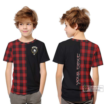 Cunningham Tartan Kid T-Shirt with Family Crest and Half Of Me Style