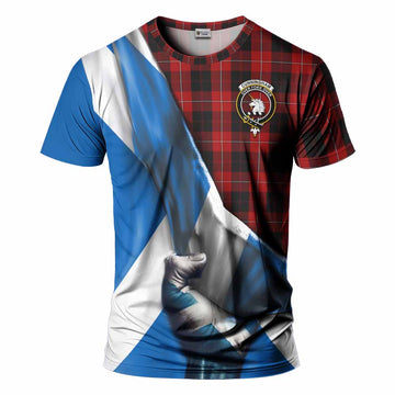 Cunningham Tartan T-Shirt with Family Crest Scotland Patriotic Style