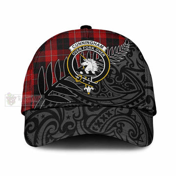 Cunningham Tartan Classic Cap with New Zealand Silver Fern Half Style