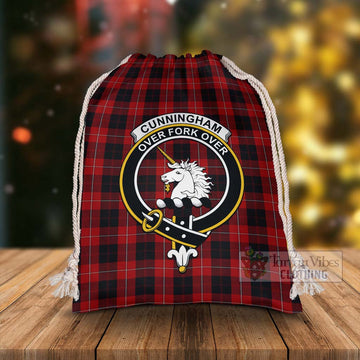 Cunningham Tartan Christmas Santa's Bag with Family Crest