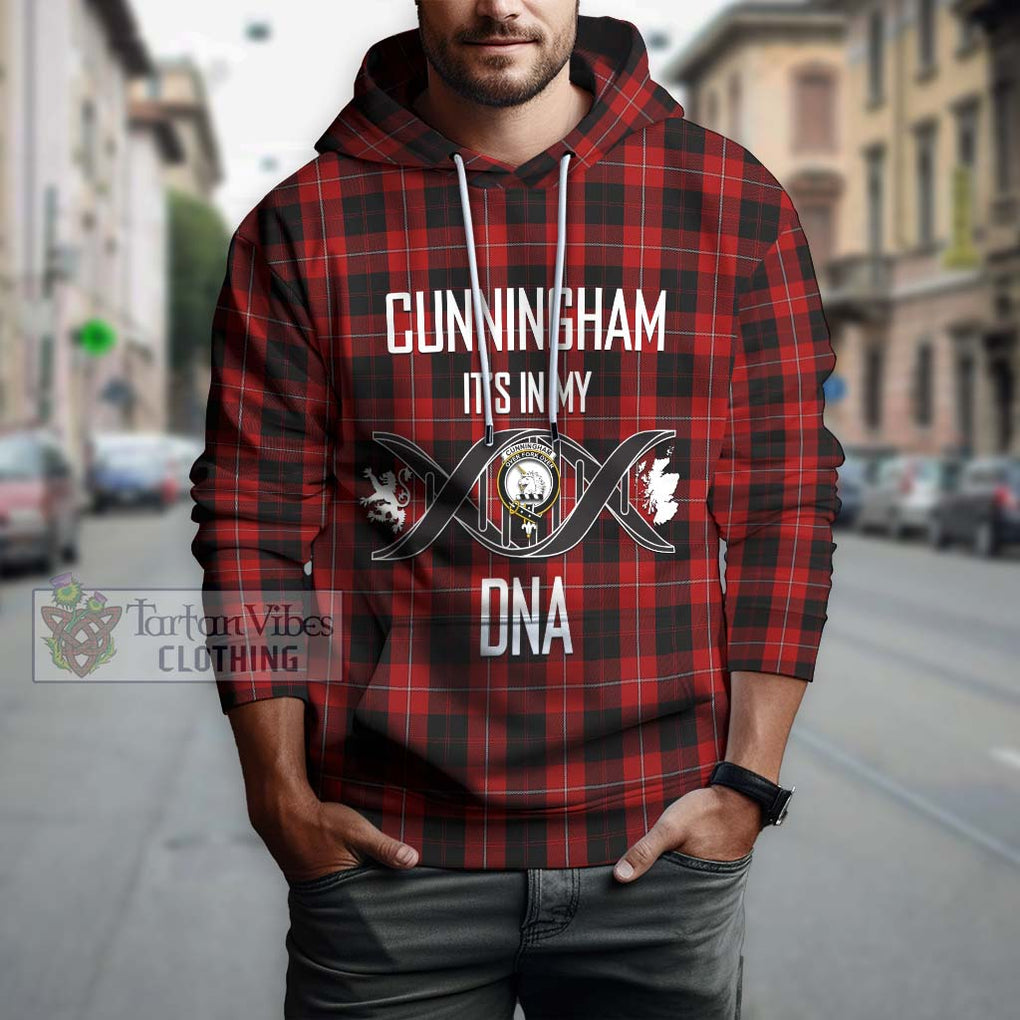 Cunningham Tartan Hoodie with Family Crest DNA In Me Style Pullover Hoodie - Tartanvibesclothing Shop