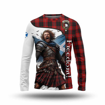 Cunningham Crest Tartan Long Sleeve T-Shirt Inspired by the Freedom of Scottish Warrior