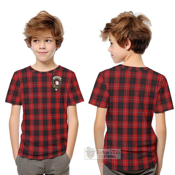 Cunningham Tartan Kid T-Shirt with Family Crest