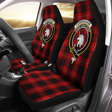 Cunningham Tartan Car Seat Cover with Family Crest