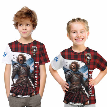 Cunningham Crest Tartan Kid T-Shirt Inspired by the Freedom of Scottish Warrior